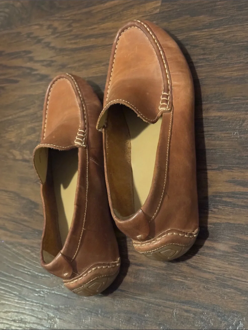 Cole Haan Men's Tan Leather Slip-On Loafers